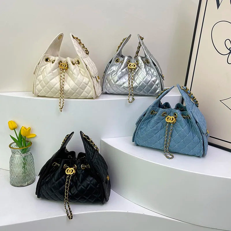 Luxury Messenger Bag For Ladies, Genuine Leather Shoulder Handbag Famous Designer Elegant Classic Women Style