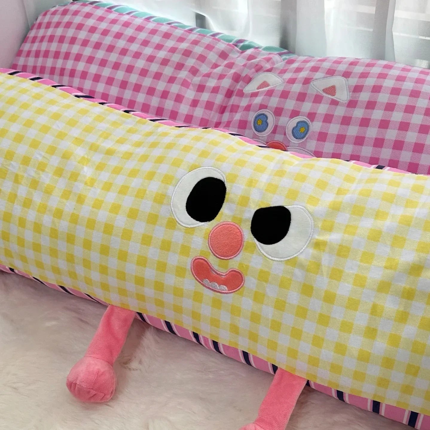 Cute Bedroom Sleep Bar Disassembly Laundry Bed Side Leg Pillow Side Sleeping Pad Boys Pillow Girls Dopamine Cushion