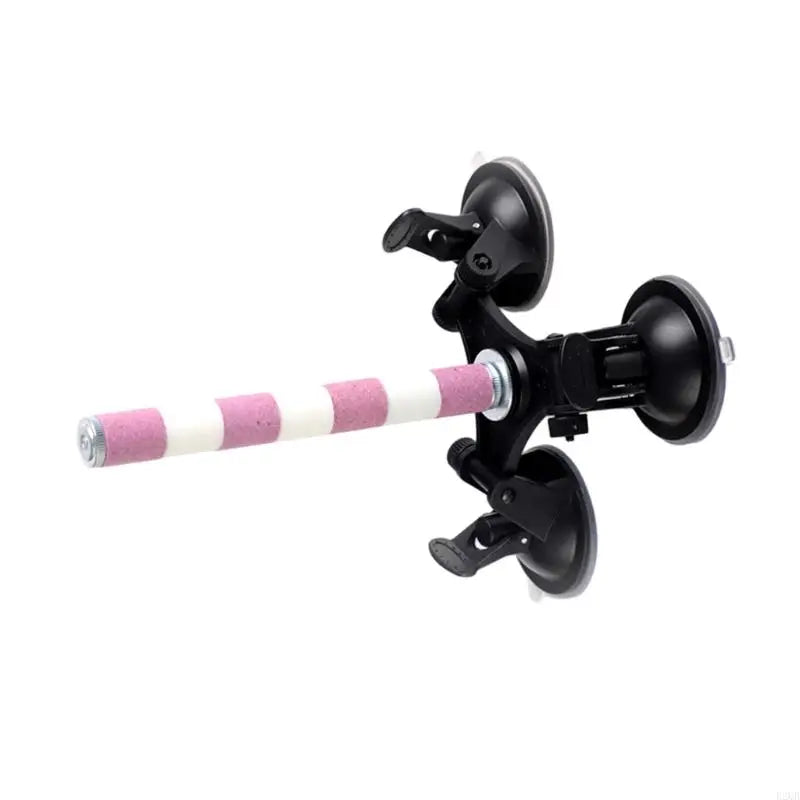 حامل مجثم الطيور المصنوع من السيراميك مع قاعدة شفط لطحن وخدش الببغاوات، لعبة مثبتة على النافذة والجدار