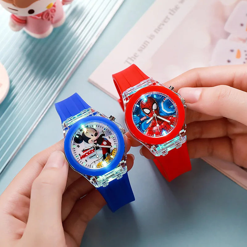 Spider Watch  Kids Luminous Watch Cute Silicone Colorful Lights Watch Gifts for Girls Kids Watches