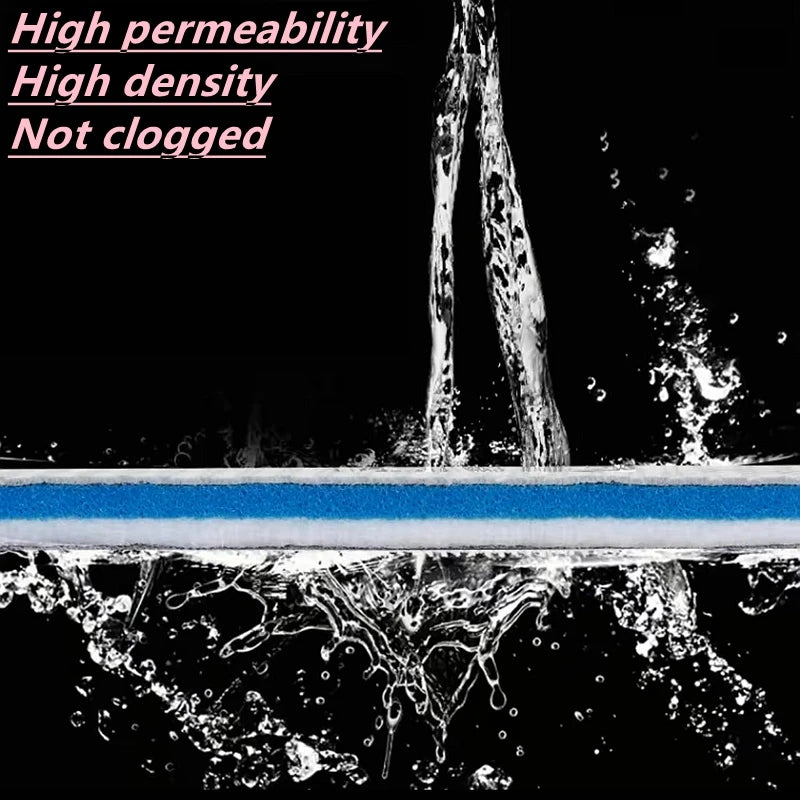 1PC 50X11mm/30X40mm 8D Aquarium Filter Sponge Glue-free Pad Fish Tank Skimmer Pond Filter Cotton Upgraded 8-Layer Accessories