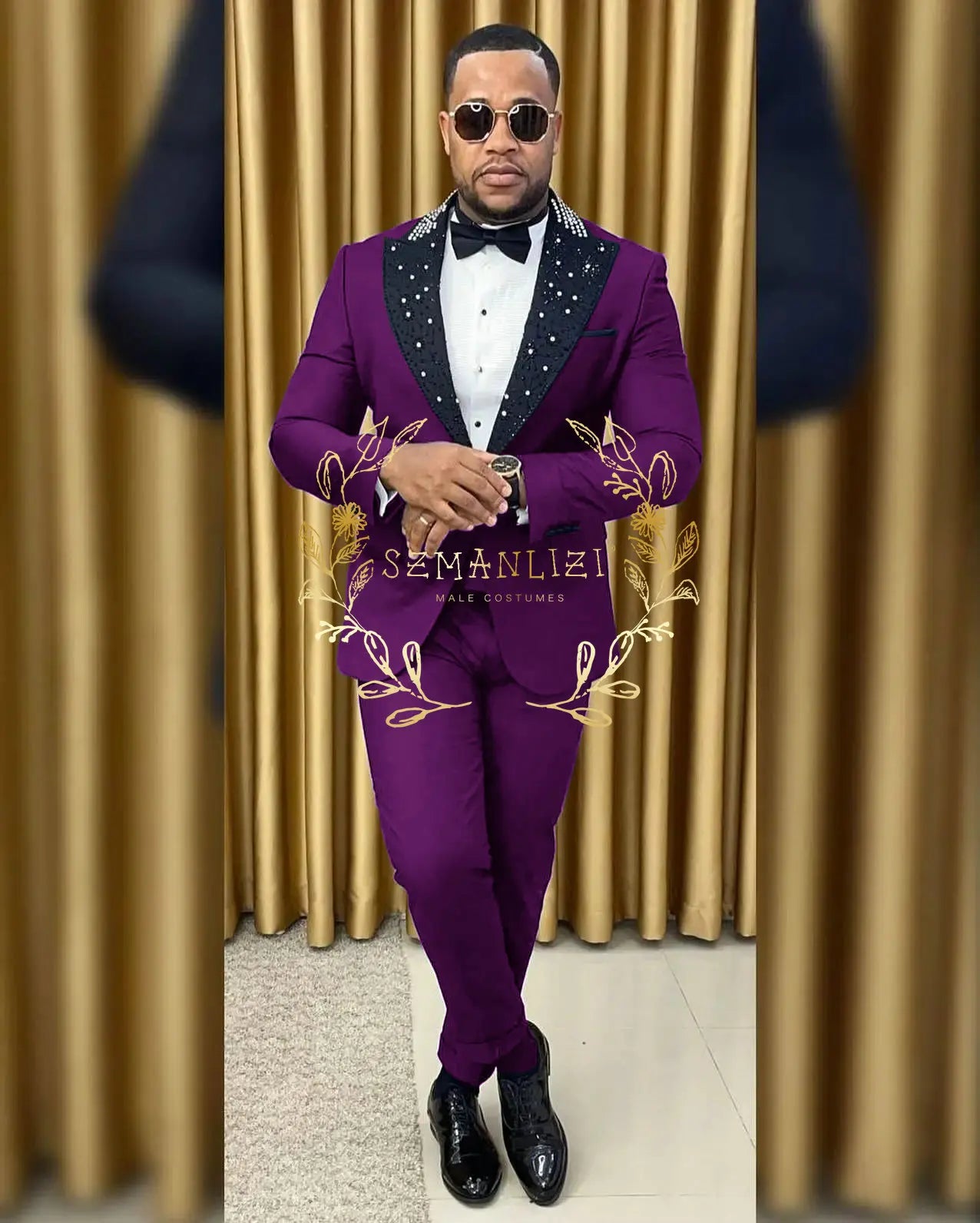 Smoking perler noir 2 pièces collection 2025