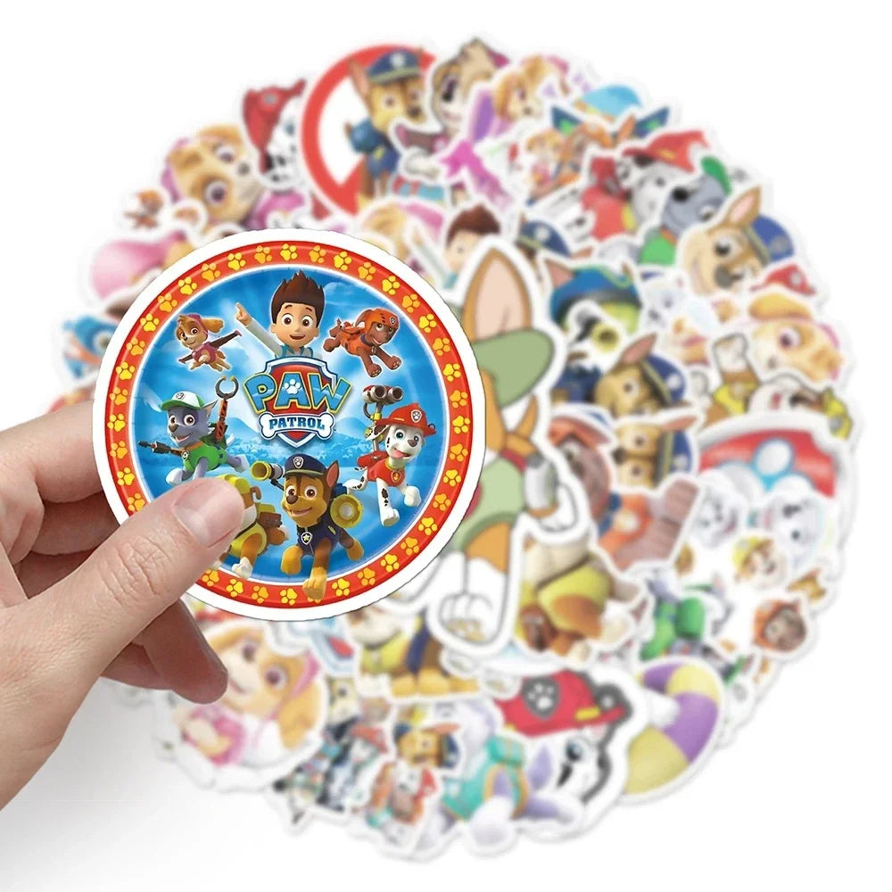 10/30/50PCS PAW Patrol Chase Stickers Cute Cartoon DIY Decoration Waterproof Luggage Notebook Skateboard Fridge Phone Kids Toys