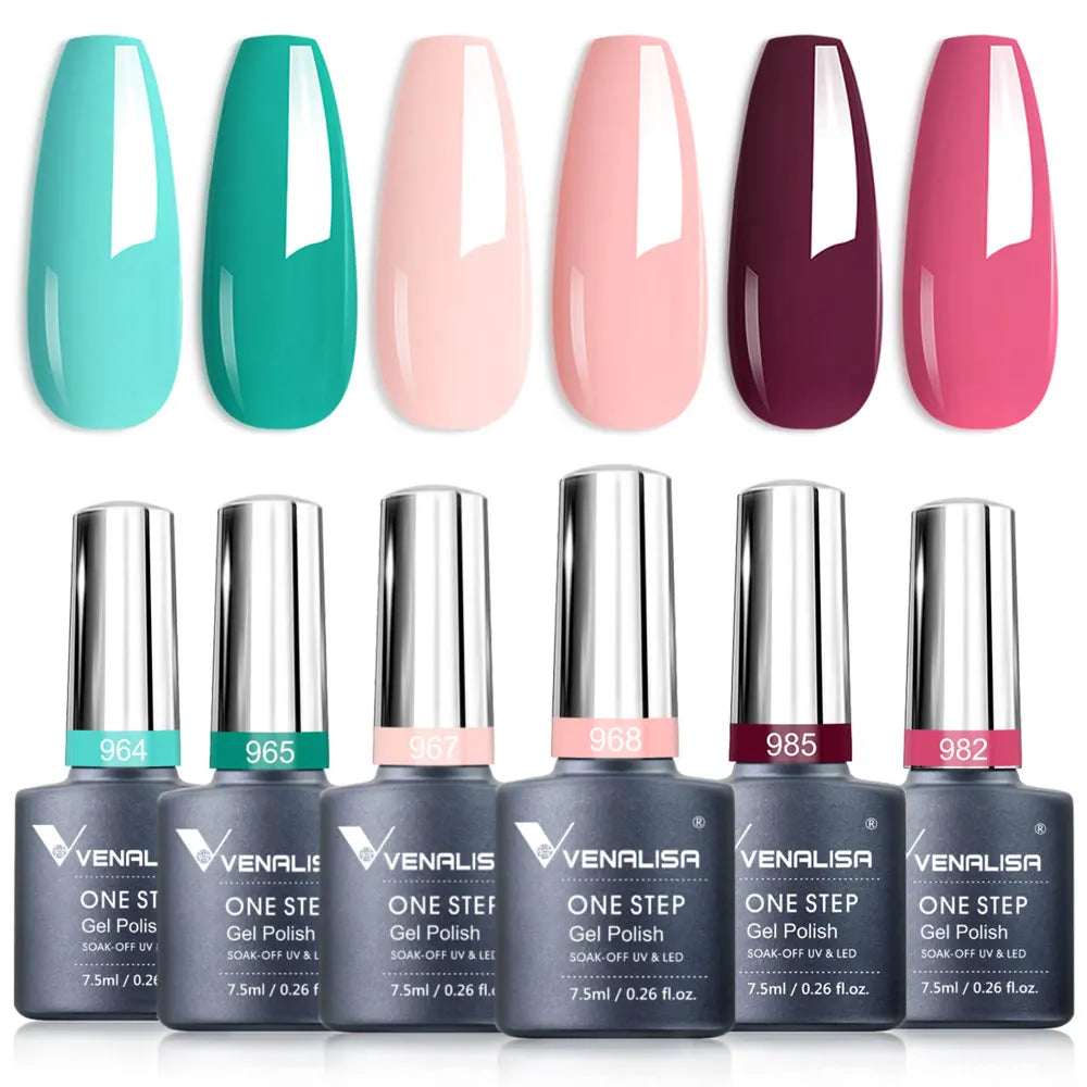 Kit de vernis à ongles en gel 6 couleurs