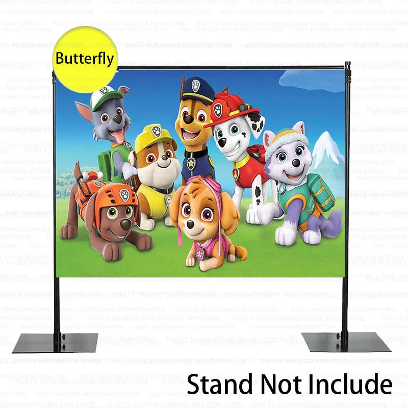 Halloween Paw Patrol Dogs Rescue Chase Marshall Skye Boys Backdrop Girls Birthday Party Decor Baby Shower Background Banner