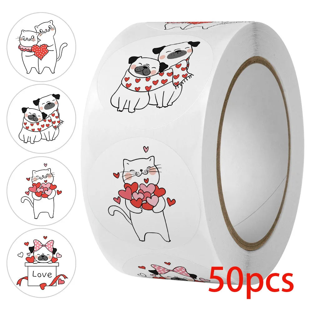 2.5cm Cute Cartoon Round Thank You Gift Labels Creative Children's Reward Stickers Scrapbooking Stationery Sealing Stickers