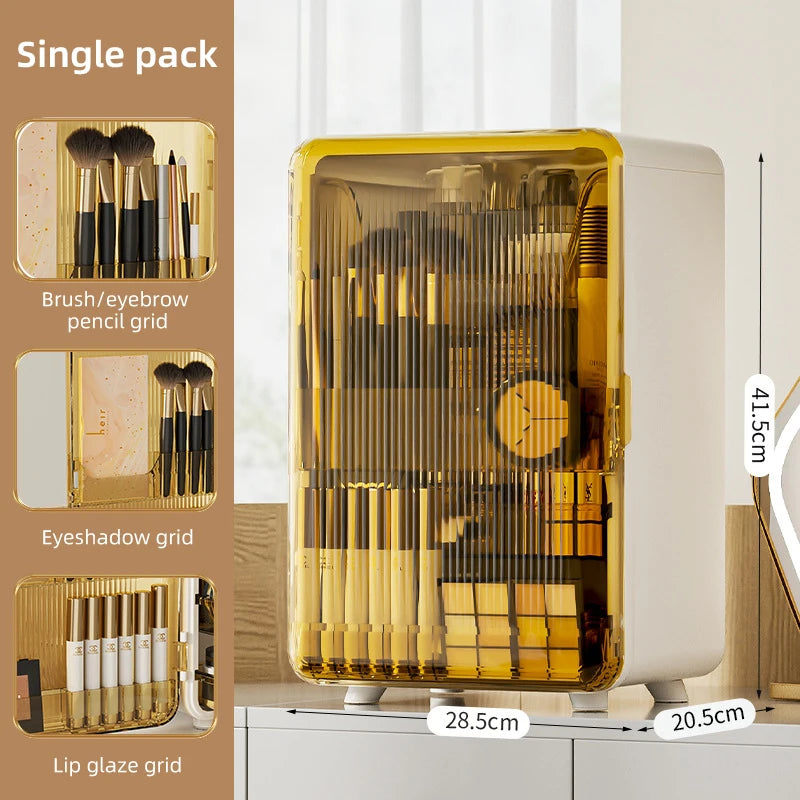 Desktop Cosmetic Storage Cabinet Large Capacity Drawer Makeup Organizer Box Luxury DustProof Perfume Lipstick Skincare Holder