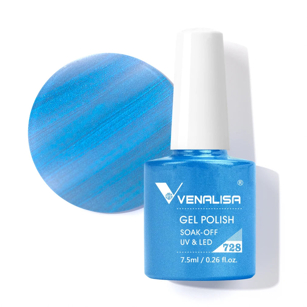 VENALISA Nail Gel Polish Full Coverage Holographic Camouflage Nail Varnish Manicure Lacquer Polish Soak Off UV LED Lacquer 7.5ML