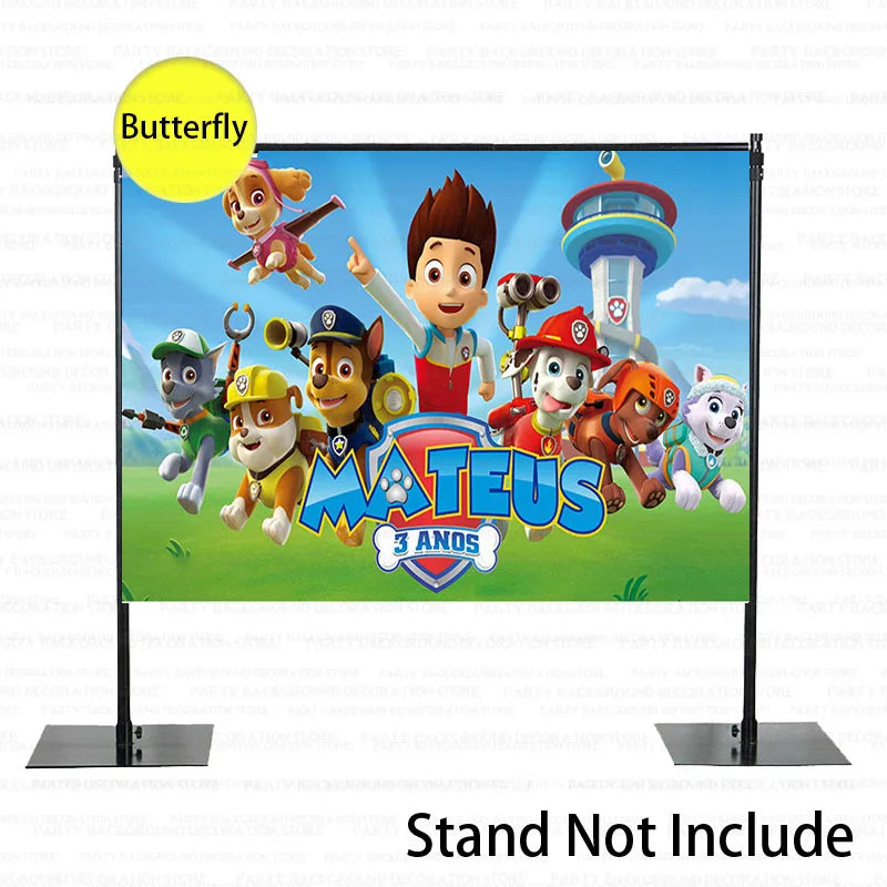 Halloween Paw Patrol Dogs Rescue Chase Marshall Skye Boys Backdrop Girls Birthday Party Decor Baby Shower Background Banner