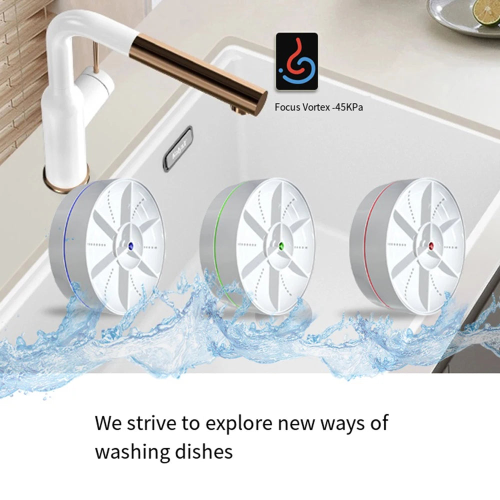 Kitchen Wireless Mini Dishwashers USB Ultrasonic Sink Fruit Vegetable Dish Washer Electric Portable Washing Machines 식기세척기
