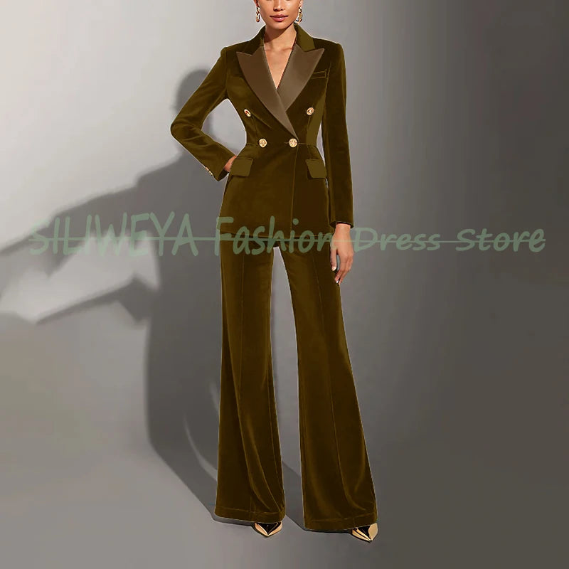 Ensembles femmes velours vert