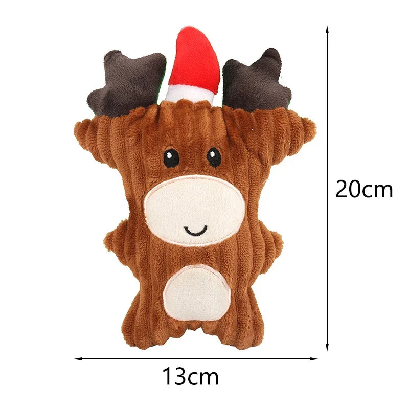 Christmas Cat Dog Squeaky Toys Plush Pet Chew Toy for Small Dogs Chihuahua Puppy Yorkie mascotas Accessories juguetes para perro
