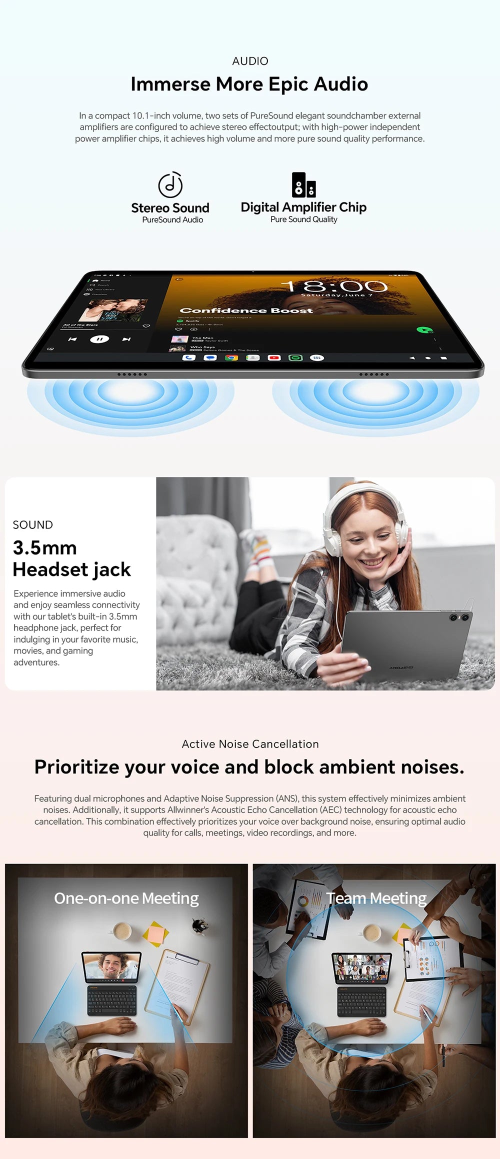 Teclast P30T Set 10.1" Tablet Android 14 T606 8-core Max 12GB RAM 128GB ROM 6000mAh Keyboard/Case/Mouse/Stylus/Headphone/Stand