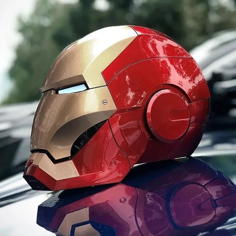 Marvel Iron Man Helmet Mk Jarvis Wearable Automatic Opening And Closing Hood Deformable Luminous Hood Mechanical Arm Toy Gifts