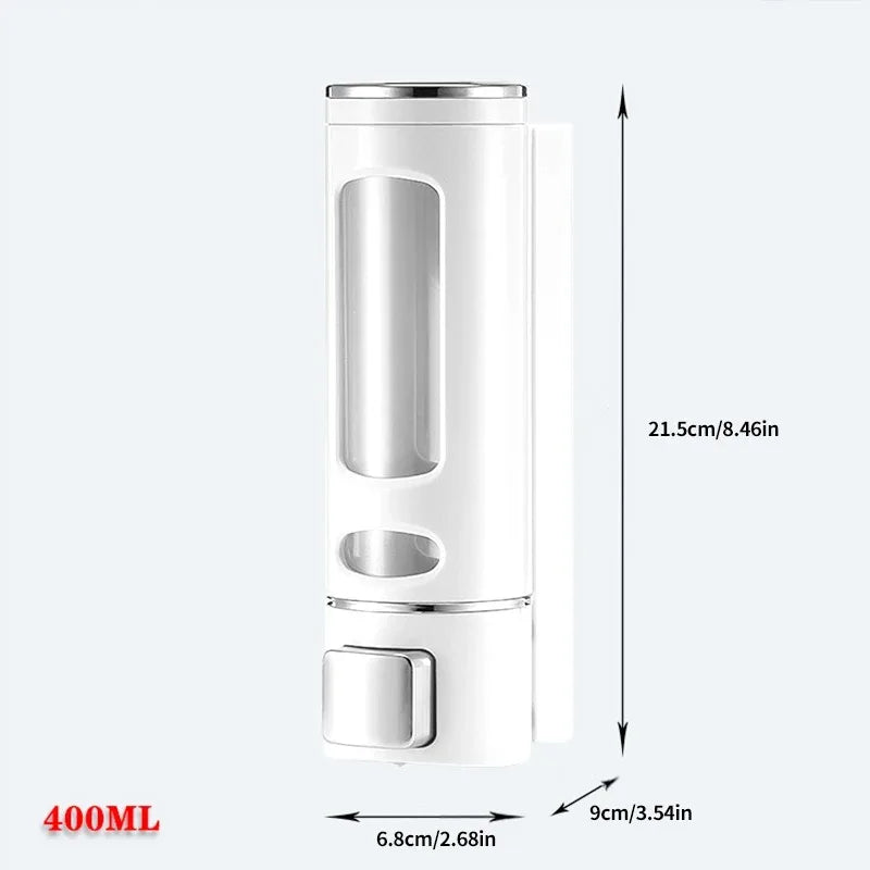 Lamgool Single/double Soap Dispenser Wall-Mount Shower Bath Shampoo Dispenser Liquid Soap Container Bathroom Accessories