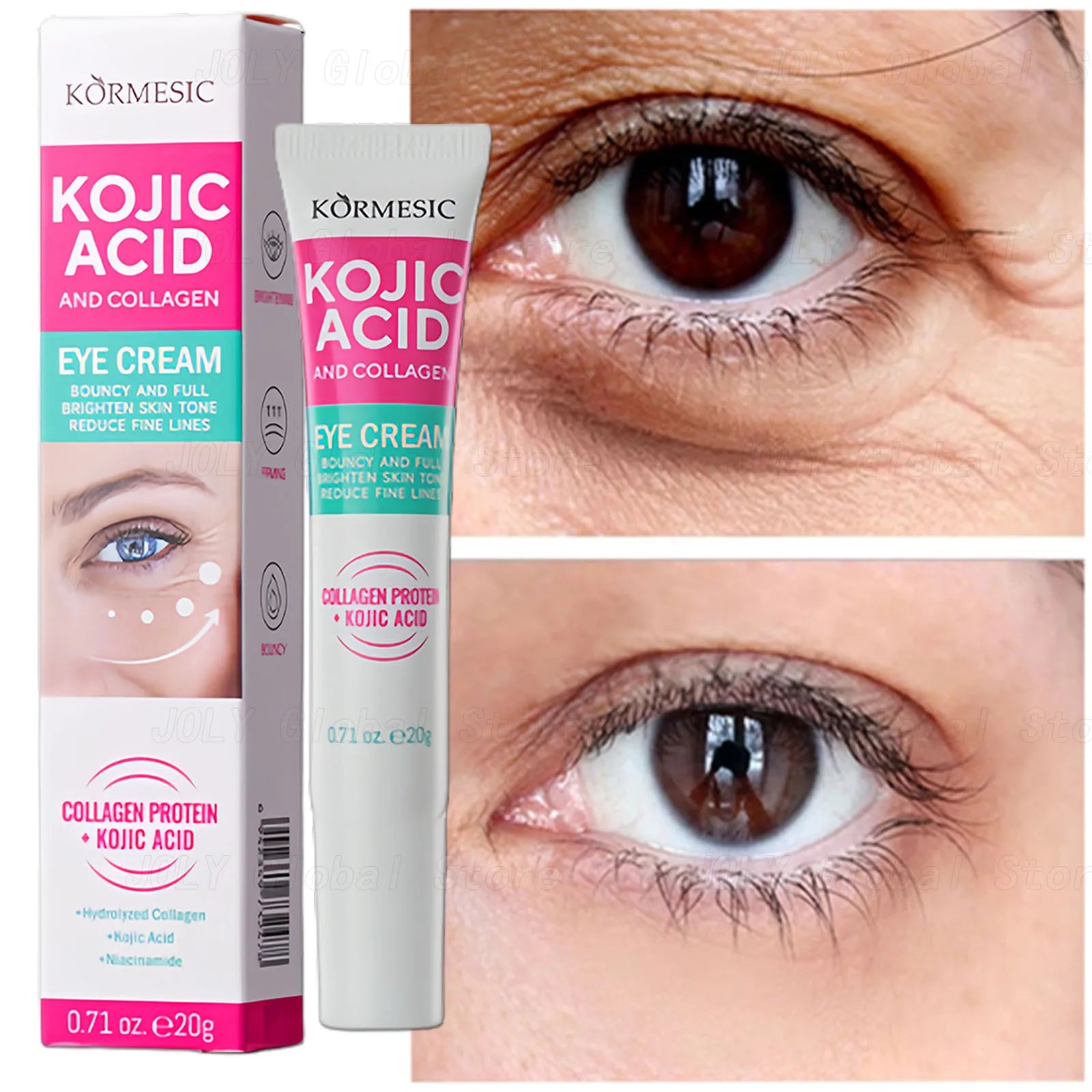 Collagen Anti Wrinkles Eye Cream Remove Eye Bags Lifting Firming Skin Fade Fine Lines Puffines Brightening Eye Care Massage Gel