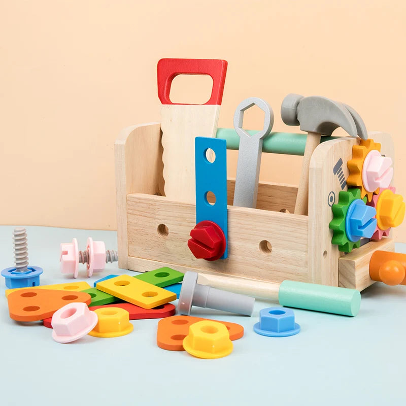 Wooden Tool Set For Kids Toys Montessori Toys Workbench Construction Toys Educational Toys For Christmas Birthday Gifts For Boys