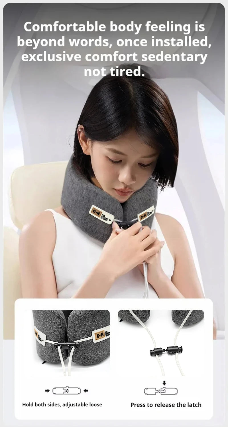 Memory Foam U-Shaped Pillow Travel Neck Support Sleeping Pillow Shoulder Rest U-Cushion Airplane Trip Neck Pillow