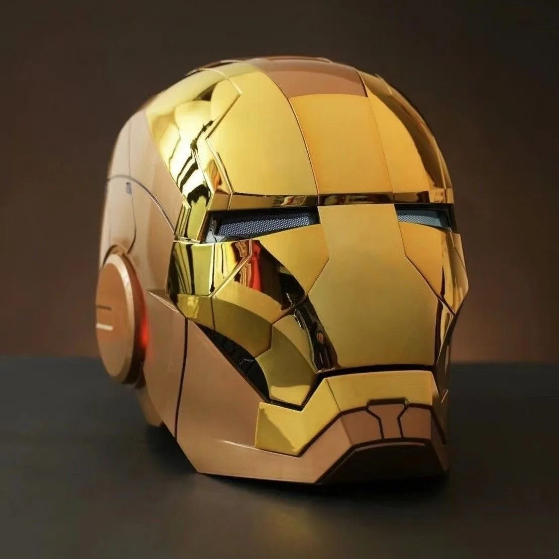 2025 New Marvel Iron Man Helmet Black Gold Black Silver Electric Helmet Voice Controlled Voice Machine Face Mask Toy Birthday Gi