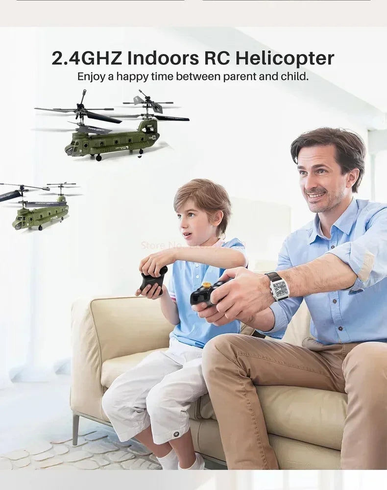 2024 2.4G Hz Syma Remote Control Helicopter S026h Military Transport Rc Armed Aircraft Chinook Model Children Toys Birthday Gift