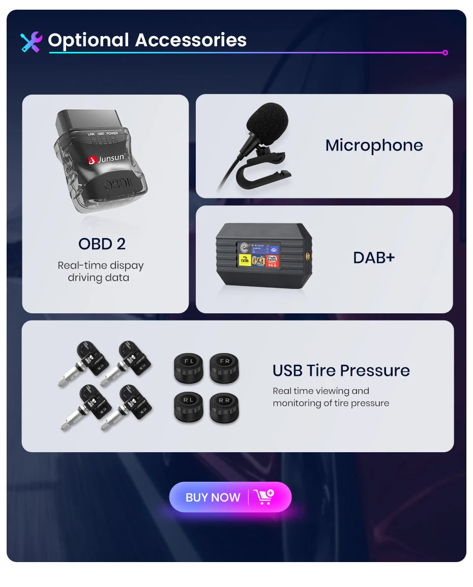 Junsun Android13 Car Radio For FIAT 500 500C Abarth 2007-2015 Car Smart Systems For Apple Carplay FM GPS SWC BT