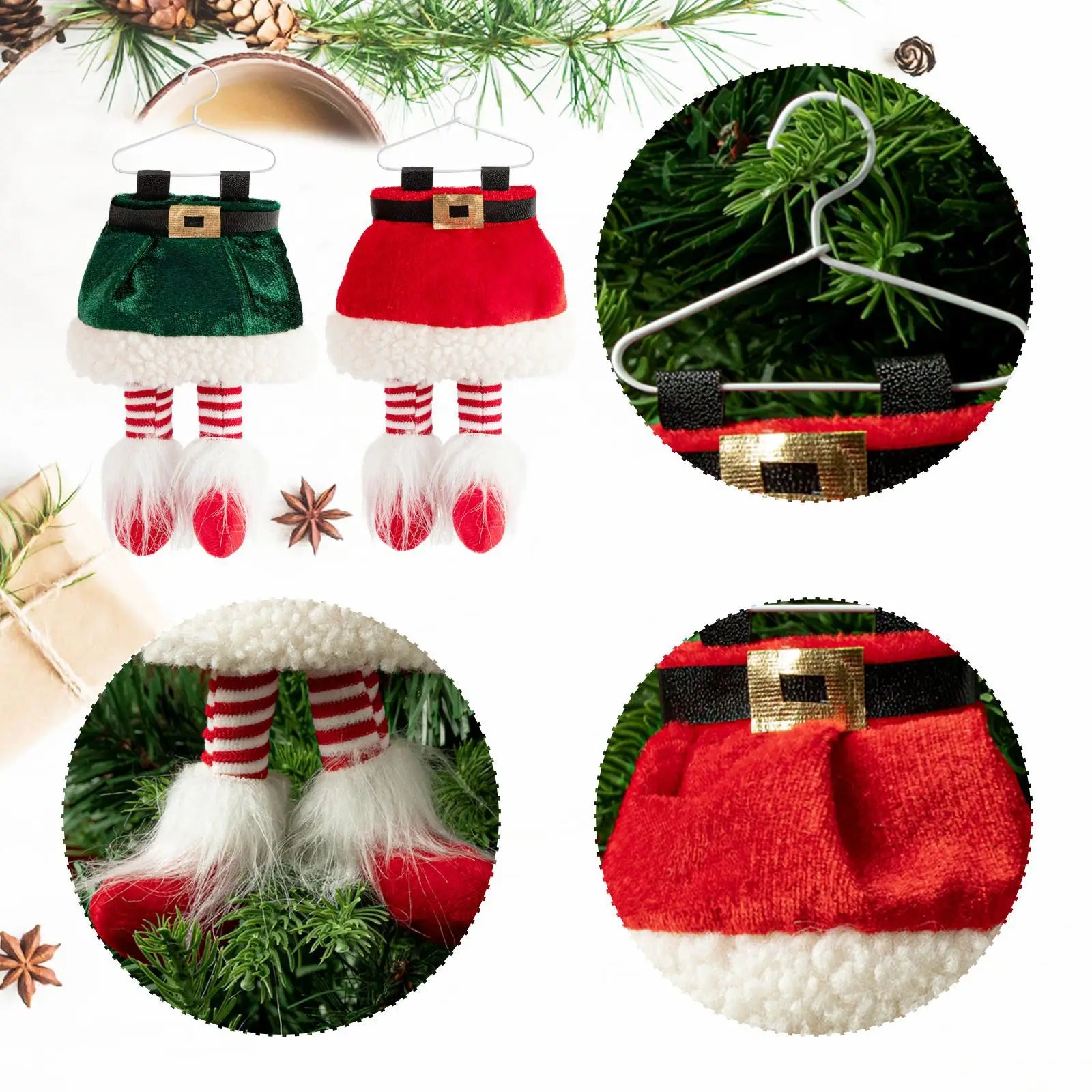 Christmas Tree Hanging Cloth Ornaments Hanging Decorations Pendants Xmas DIY Hangings For Home Holiday  Party Supplies