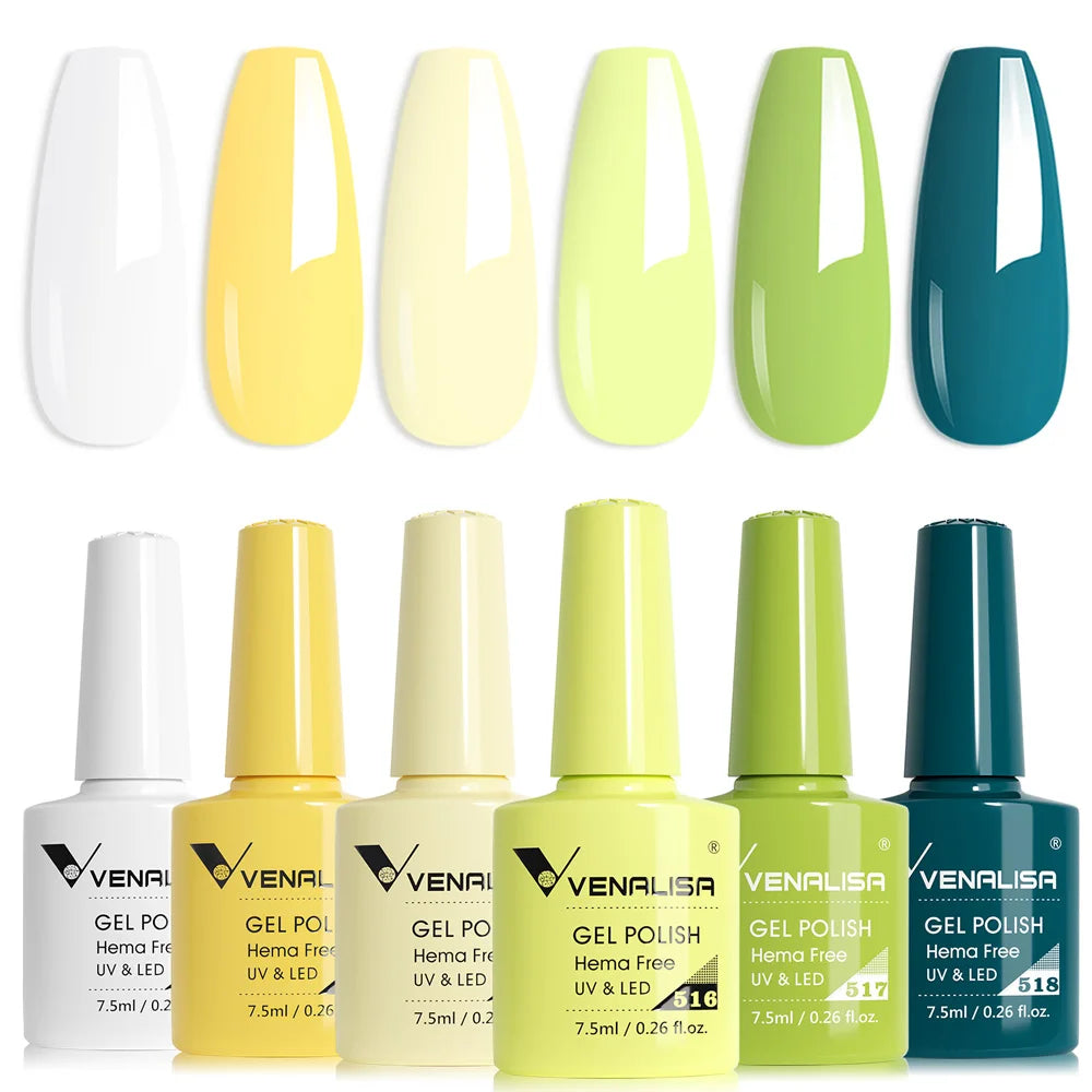 Kit de vernis à ongles en gel 6 couleurs