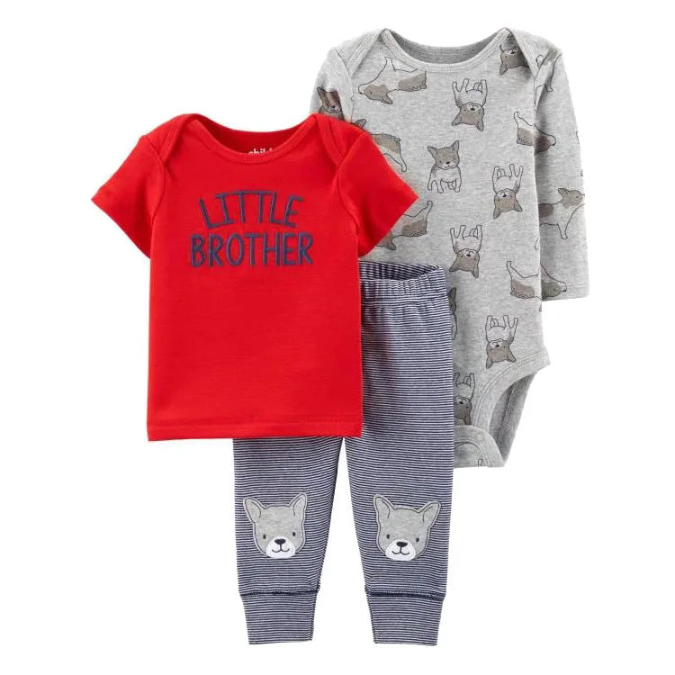 3Pcs Baby Clothes Set Cartoon Bodysuits Pp Pant Fashion Newborn Cotton Jumpsuit Pants Kids Toddler Rompers Clothing 6-24M