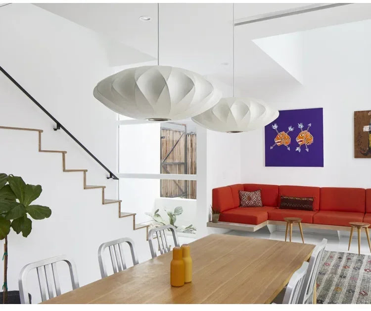 Denmark Design Bubble Silk Pendant Lamp Chandelier Suspension Hanging Light for Dining Living Room Kitchen Island Bedroom Loft