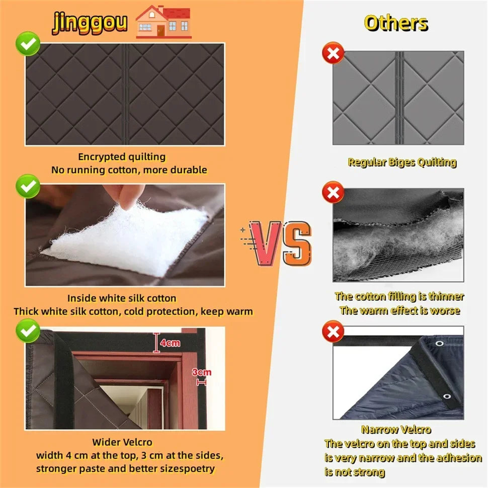 Thickened Household Winter Door Curtain,cold Proof Warm Cotton,magnetic Insulation and Insulation,household Windproof Curtain