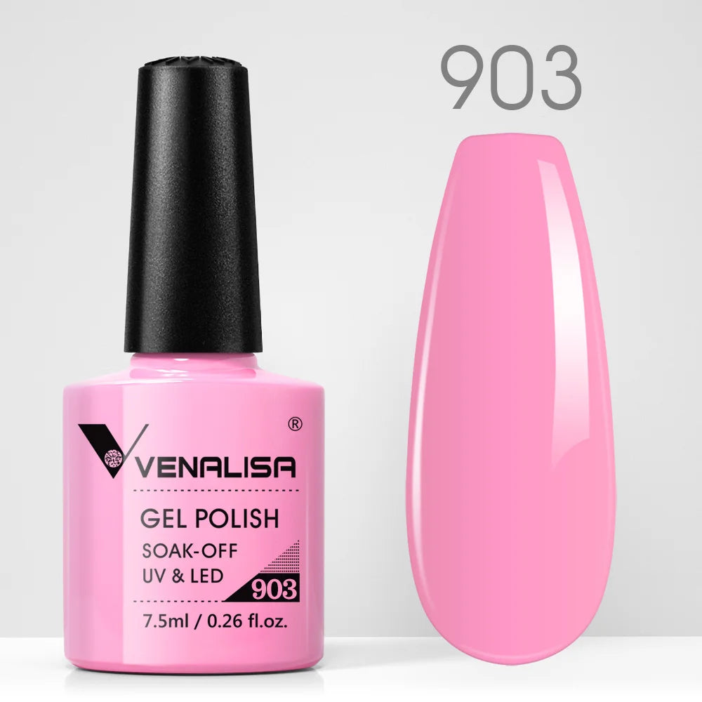 VENALISA Nail Gel Polish Full Coverage Holographic Camouflage Nail Varnish Manicure Lacquer Polish Soak Off UV LED Lacquer 7.5ML