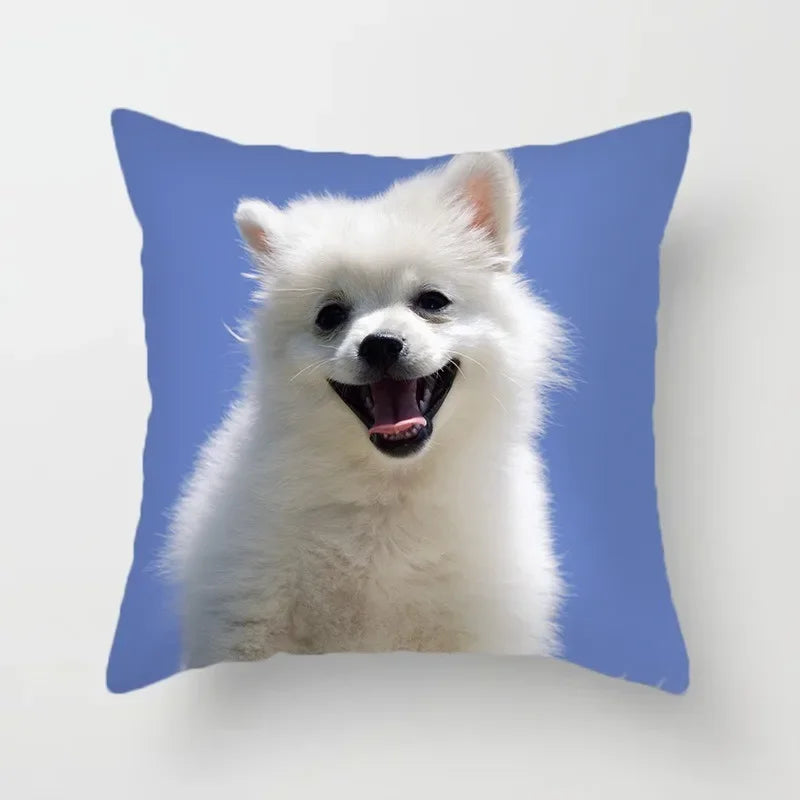 Golden Retriever Pet Dog Pattern Printed Pillow Cover Fashionable Luxury Home Decoration Office Seat Cushion Cover