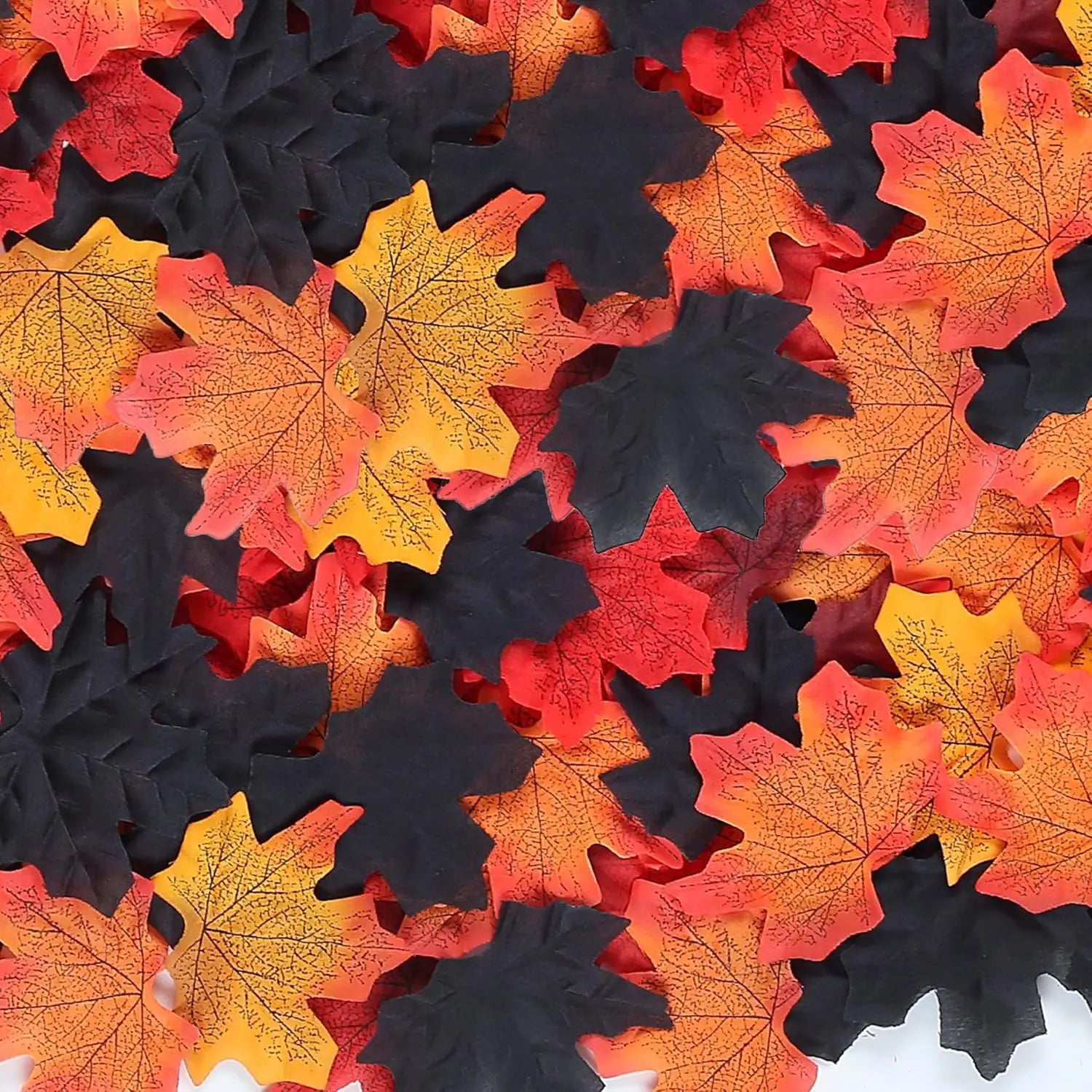 Yannew 500pcs Artificial Fall Maple Leaves Silk Leaf for Craft DIY Thanksgiving Wedding Party Decoration Autumn Home Table Decor