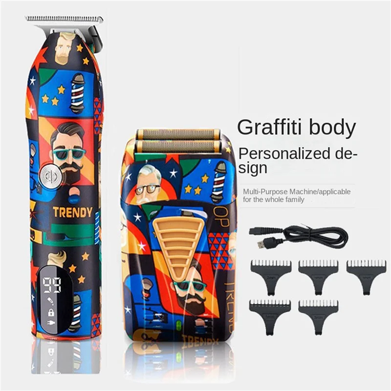 Barber Tondeuse à cheveux Rechargeable Graffiti électrique