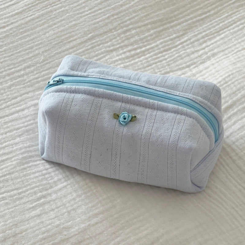 Fashion Makeup Case Elegant Sweet Floral Cosmetic Lipstick Bag Portable Large Capacity Travel Organizer Cosmetic Toiletry Pouch