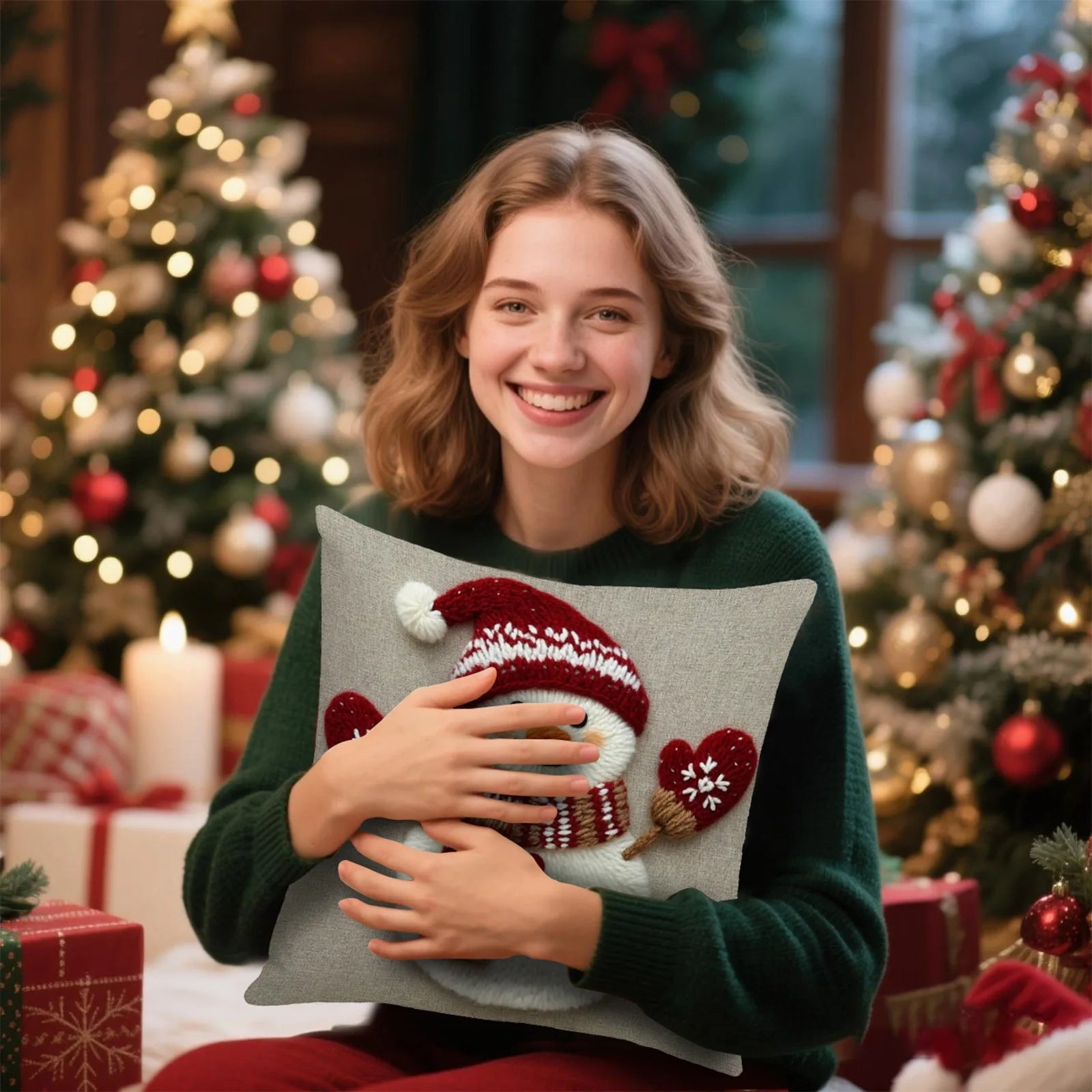 Christmas Themed Series Pillowcase Family Festival Living Room Ambiance Decoration Festival Merry Christmas Party Supplies