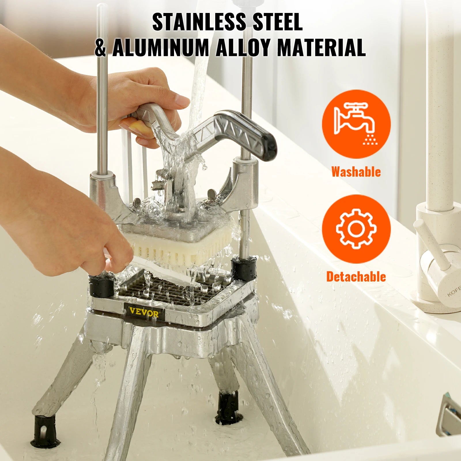 SucceBuy Commercial Vegetable Fruit Heavy Duty Professional Food Dicer Kattex French Fry Cutter Onion Slicer Stainless Steel