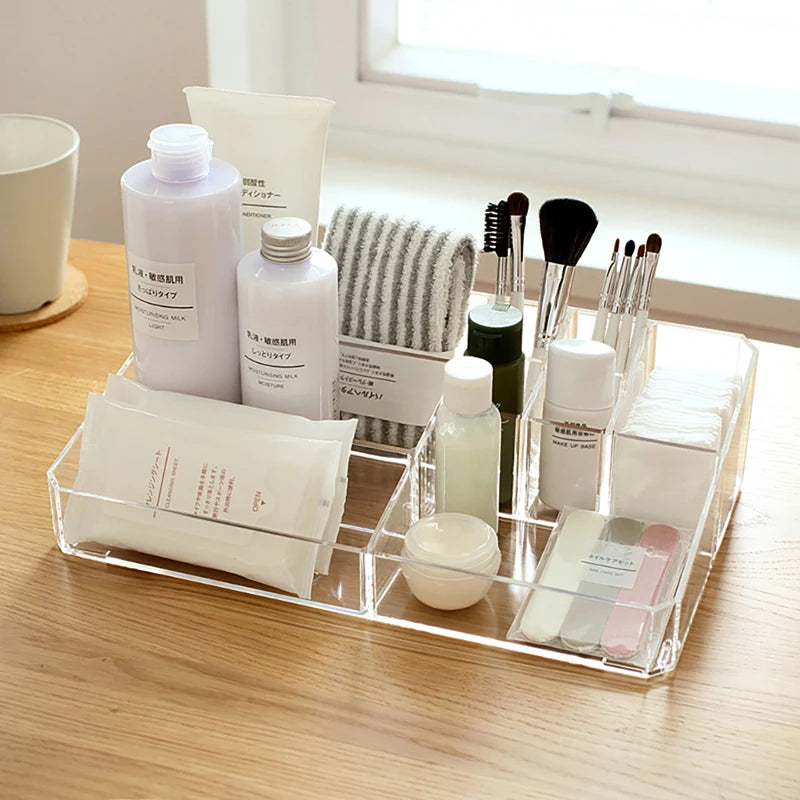 Makeup Organizer Office Organizer Box Cosmetic Plastic Storage Box Desk Bathroom Cosmetic Storage Case Cosmetic Storage Rack