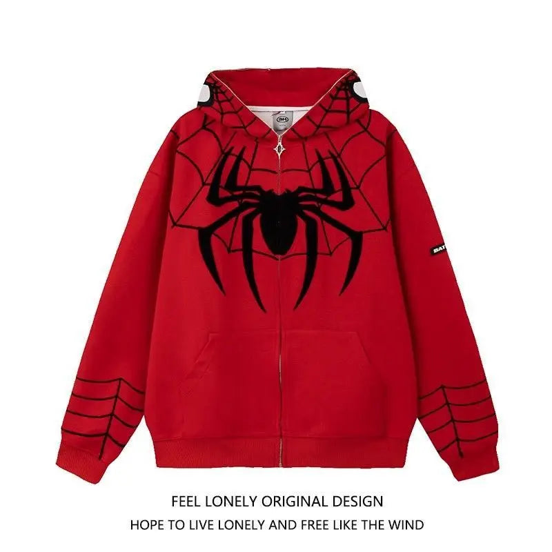 Anime Marvel Spider Man Hoodie 3D Digital Printing Hoodie Fashion Hip Hop Sweatshirt Zipper Top Women'S Coat Couple Holiday Gift