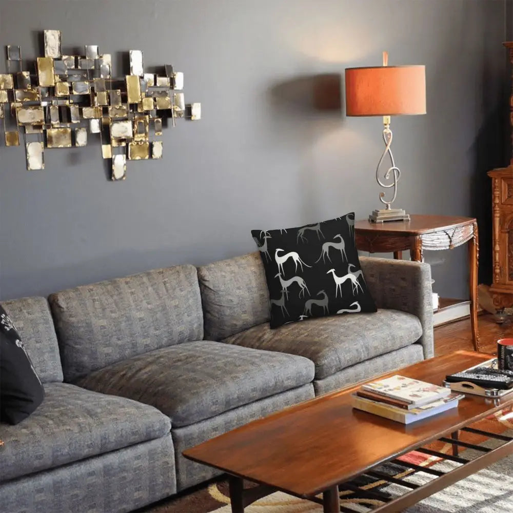 Custom Cute Whippet Greyhound Pillow Case Decor Home Hound Dog Luxury Cushion Cover Car Pillowcase