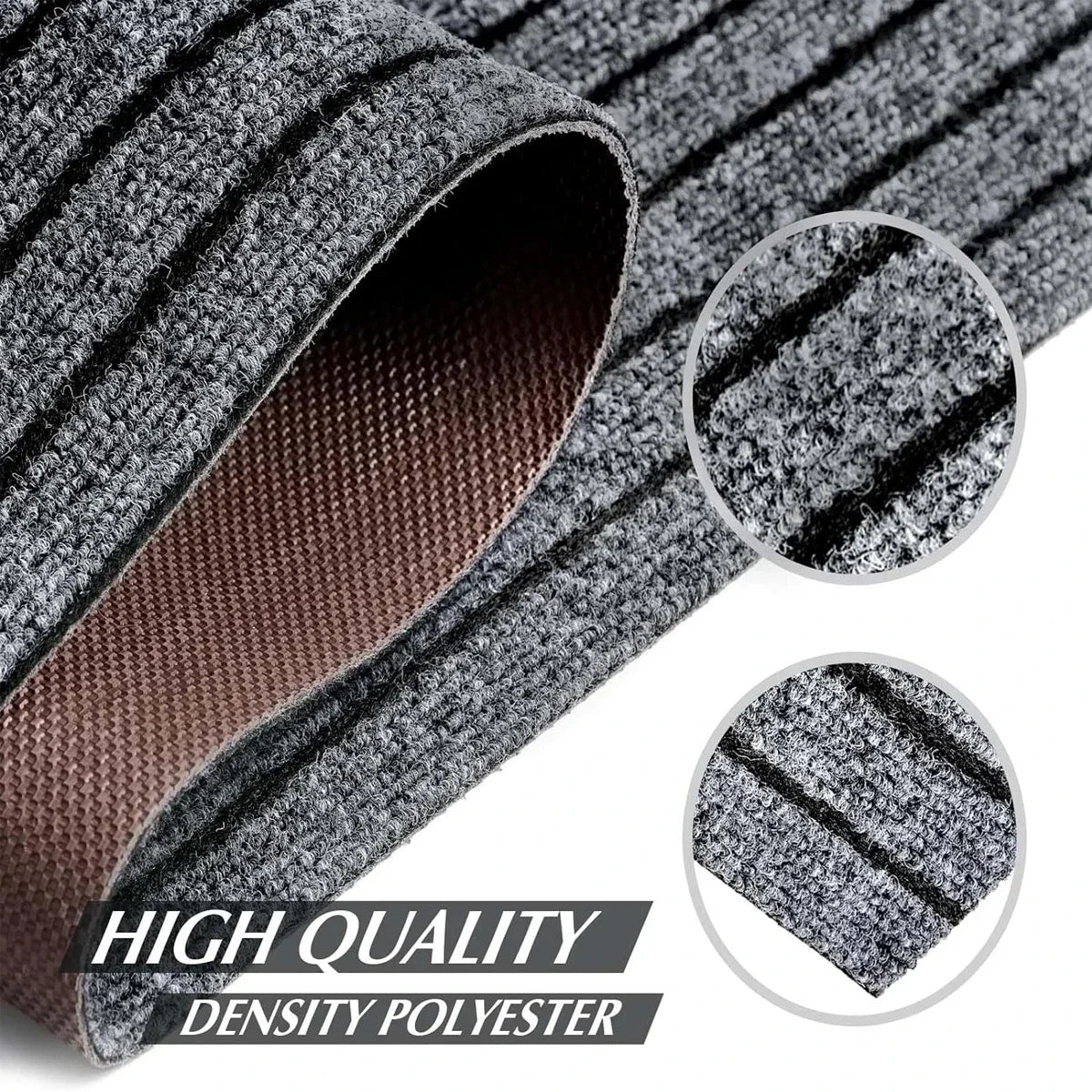 Striped Carpet Anti Slip Door Mat, Solid Color Kitchen Floor Mat, Easy To Clean, Suitable for Corridors, Kitchens, Bathrooms