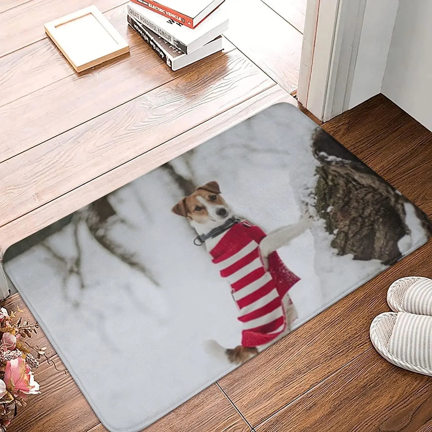 Custom Pet Rug Upload Your Logo Photo Text Personalized Doormat Soft Custom Rug For Front Door Christmas Gifts Halloween Decor
