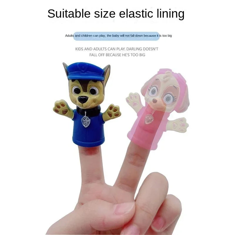 Paw Patrol Chase Cartoon Hand Doll Toy Finger Puppet Role Play Tell Story Silicagel Cloth Doll Educational Toy for Children Kids