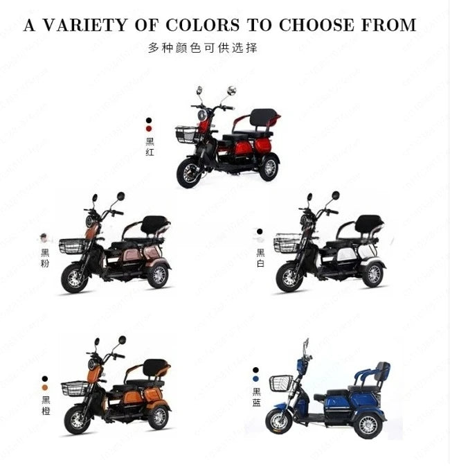 Cool Electric Tricycle Adult Travel Elderly Travel Women Leisure Battery Car