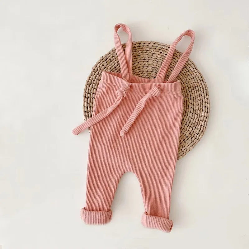 Newborn Baby Leggings Cotton High Elastic Baby Strap Overalls Toddler Girl and Boy Pants