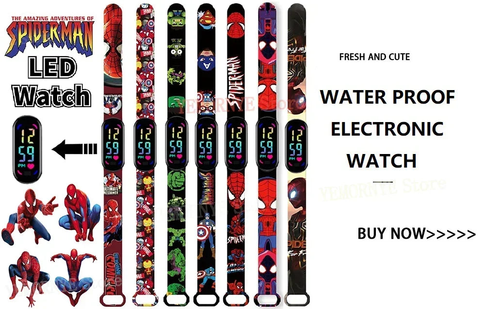 PAW PATROL Pokemon Anime Kawaii Pika Chuka Ibrabra Jingle Cat Pass Digital Waterproof LED boy girl Watch Kids Birthday Gift Toys