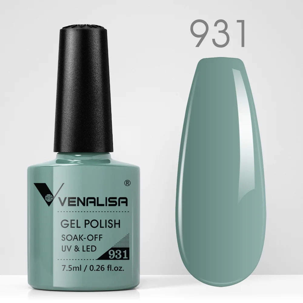 VENALISA Nail Gel Polish Full Coverage Holographic Camouflage Nail Varnish Manicure Lacquer Polish Soak Off UV LED Lacquer 7.5ML