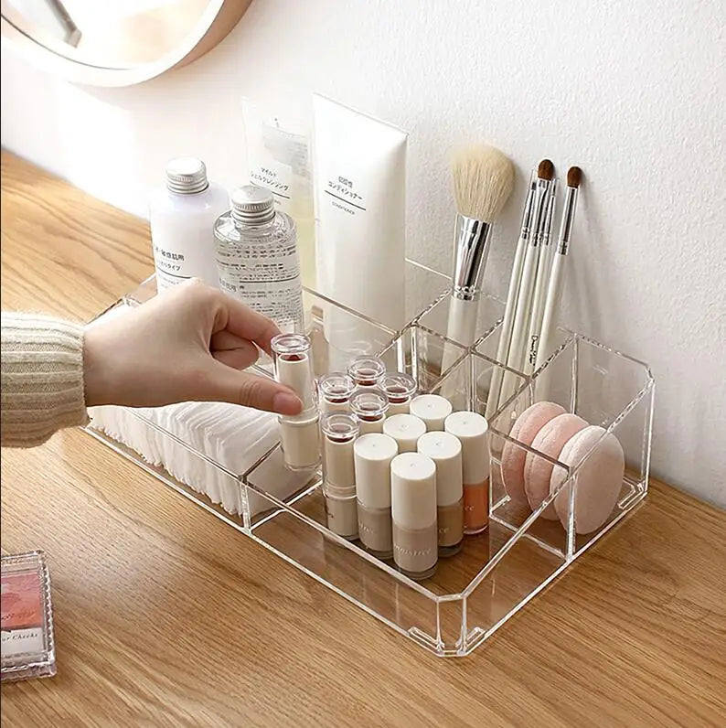 Makeup Organizer Office Organizer Box Cosmetic Plastic Storage Box Desk Bathroom Cosmetic Storage Case Cosmetic Storage Rack