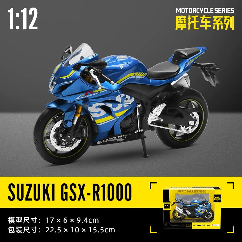 MSZ CCA 1:12 BMW R1250RT with base alloy die-cast car motorcycle model, toy gift giving, die-cast static motorcycle model