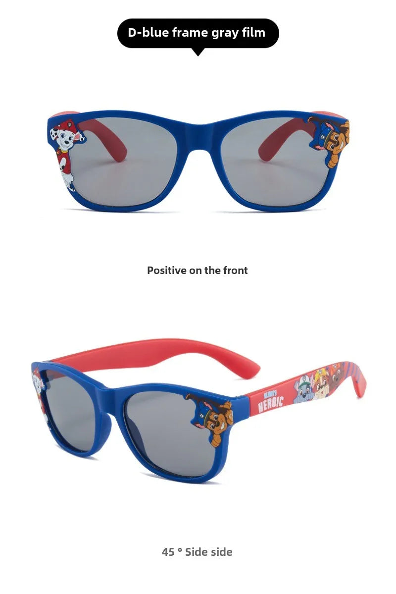 PAW Patrol Chase Sunglasses Round Polarized cartoon Sunglasses Silicone Flexible Safety anime Sun Glasses Fashion Shades Eyewear